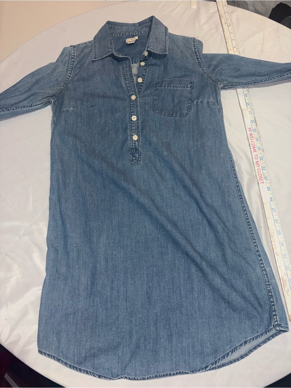 J Crew factory denim shift dress